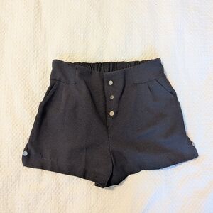 Black Shorts Elastic Waistband
